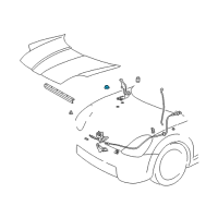 OEM 2000 Toyota MR2 Spyder Hood Plug Diagram - 90950-01444