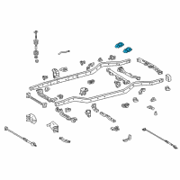 OEM 2010 Toyota FJ Cruiser Crossmember Mount Bracket Diagram - 51531-35031