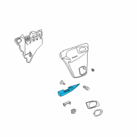 OEM 2003 Chevrolet Trailblazer Armrest Asm-Rear Side Door *Oak Diagram - 15079870