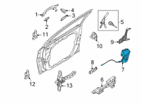 OEM 2022 Kia Carnival Latch Assy-Front Doo Diagram - 81310R0000