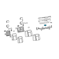 OEM 2010 GMC Canyon Cup Holder Diagram - 19121876