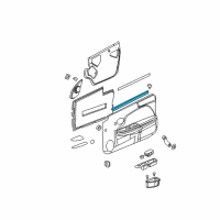 OEM 2005 Saturn Ion Sealing Strip, Front Side Door Window Inner Diagram - 22729946