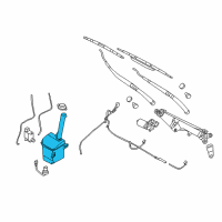 OEM 2009 Kia Sedona Windshield Washer Reservoir Assembly Diagram - 986204D500