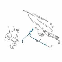 OEM Kia Sedona Hose Assembly-Windshield Washer Diagram - 986504D001