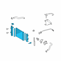 OEM Toyota 4Runner Radiator Assembly Diagram - 16400-75442