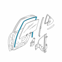 OEM 2002 Nissan Altima Glass Run-Rear Door Window, RH Diagram - 82330-8J000