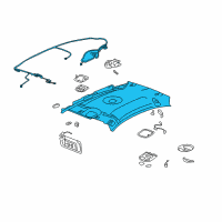 OEM Chevrolet Colorado Headliner Diagram - 15906796