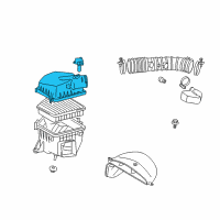 OEM 2014 Lexus IS250 Cap Sub-Assy, Air Cleaner Diagram - 17705-31182