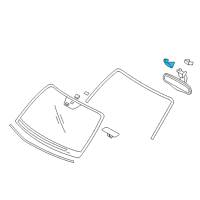 OEM 2008 Hyundai Santa Fe Cover-Rear View Inside Mirror Diagram - 85130-26000