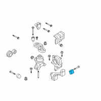 OEM 2006 Lincoln Zephyr Transmission Mount Bracket Damper Diagram - 6E5Z-6F028-C