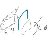 OEM Nissan NV2500 Glass Run Rubber-Front Door, LH Diagram - 80331-1PA0A