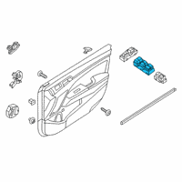 OEM 2019 Hyundai Elantra Power Window Main Switch Assembly Diagram - 93571-F3010-4X