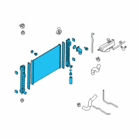 OEM 2013 Infiniti M56 Radiator Assembly Diagram - 21460-1MC0A