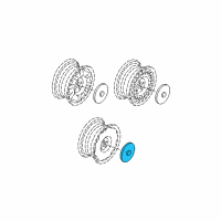 OEM Buick Park Avenue Hub Cap ASSEMBLY (Ultra) *Silencer Sprkl Diagram - 9594173