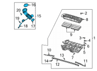 OEM Ram 1500 Air Intake Coupling Diagram - 50311249AD