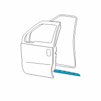 OEM 2005 Ford Excursion Lower Weatherstrip Diagram - F81Z-2520758-AA