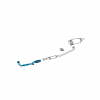 OEM Toyota Solara Converter & Pipe Diagram - 17410-0H150