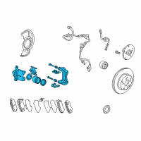 OEM 2010 Honda Accord Caliper Sub-Assembly Diagram - 45018-SEA-J02RM