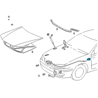 OEM 2000 Toyota Camry Release Handle Diagram - 53601-AA010-C0