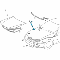 OEM 2002 Toyota Camry Support Cylinder Diagram - 53450-09040