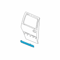 OEM 1998 Chevrolet Venture Molding Asm-Rear Side Door Lower Diagram - 10439359