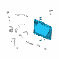 OEM 2001 Honda Accord Radiator (Denso) Diagram - 19010-P8C-A51