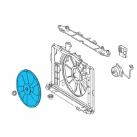 OEM Toyota Matrix Fan Blade Diagram - 16361-0T041