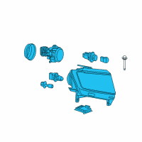 OEM 2013 Dodge Durango Headlamp Assembly Diagram - 68086419AD