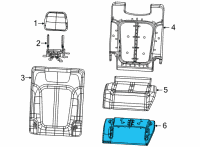 OEM Jeep Grand Cherokee L FOAM-SEAT CUSHION Diagram - 68459490AD