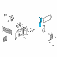 OEM 2003 Honda Odyssey Garnish Assy., L. Quarter Pillar *NH302L* (PALE QUARTZ) Diagram - 84181-S0X-A02ZB