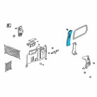 OEM 2001 Honda Odyssey Garnish Assy., L. Quarter Pillar *NH302L* (PALE QUARTZ) Diagram - 84181-S0X-A02ZB