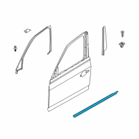 OEM 2004 BMW X3 Channel Cover, Exterior, Door, Front Left Diagram - 51-33-3-402-329