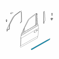 OEM 2010 BMW X3 Channel Cover, Exterior, Door, Front Left Diagram - 51-33-3-402-329