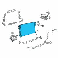 OEM 2019 Chrysler Pacifica Engine Cooling Radiator Diagram - 68217318AC