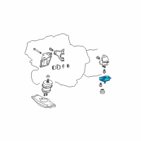 OEM Lexus LS460 Insulator, Engine Mounting, Rear No.4 Diagram - 12374-38010