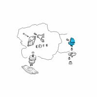 OEM Lexus LS460 Insulator, Engine Mounting, Rear NO.1 Diagram - 12371-38080