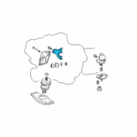 OEM Lexus LS600h Bracket, Engine Mounting, Front No.2 RH Diagram - 12312-38021