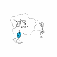 OEM 2013 Lexus LS460 INSULATOR, Engine Mounting Diagram - 12361-38210
