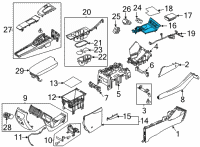 OEM 2021 Hyundai Sonata Cover Assembly-Console Tray Diagram - 846T1-L1000-4X
