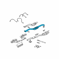 OEM 2006 BMW 325Ci Exhaust Front Muffler Diagram - 18-10-7-504-168