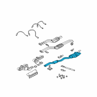 OEM 2001 BMW 325Ci Centre And Rear Muffler Diagram - 18-10-7-504-173