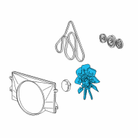 OEM 1998 Ford E-150 Econoline Fan Blade Diagram - F7UZ8600CA