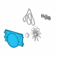 OEM 1997 Ford E-150 Econoline Fan Shroud Diagram - 2C2Z-8146-AC