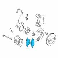 OEM 2016 Ford Escape Front Pads Diagram - CV6Z-2001-P