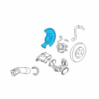 OEM Saturn Shield-Front Brake Diagram - 15831424