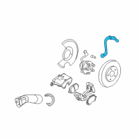 OEM 2007 Saturn Sky Hose Asm, Front Brake Diagram - 15271582