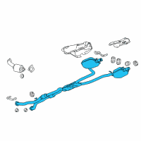 OEM 2011 Cadillac CTS Muffler & Pipe Diagram - 20859598