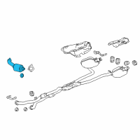 OEM 2010 Cadillac CTS Converter & Pipe Diagram - 25799336