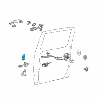 OEM 2010 Toyota Tacoma Upper Hinge Diagram - 68760-04010