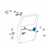 OEM 2015 Toyota Tacoma Lock Assembly Diagram - 69050-04020